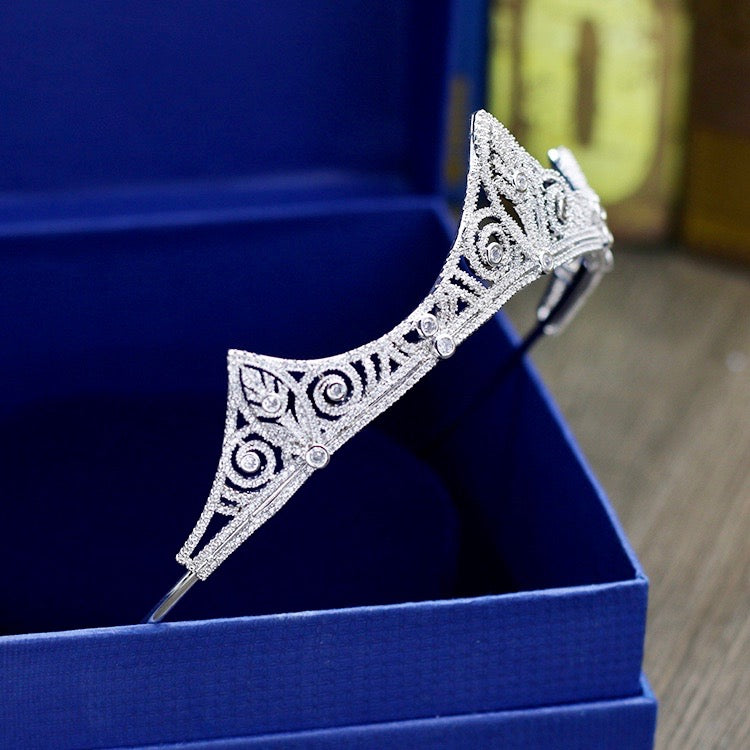Danika - Silver Cubic Zirconia Bridal Tiara