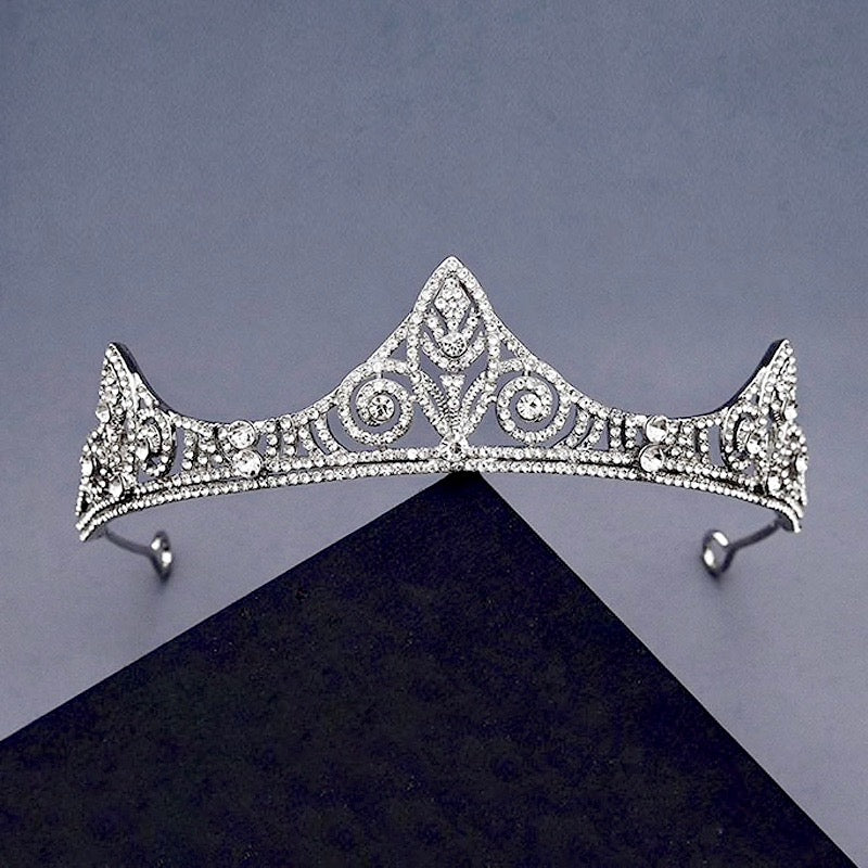 Danika - Silver Cubic Zirconia Bridal Tiara