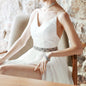 Portia - Silver Crystal Bridal Belt/Sash