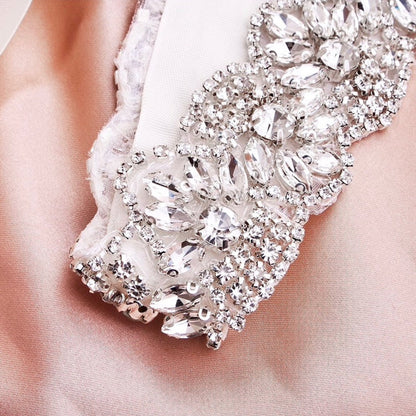 Portia - Silver Crystal Bridal Belt/Sash