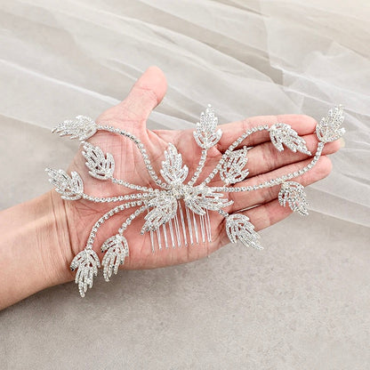"Rolande" - Silver Crystal Bridal Hair Comb
