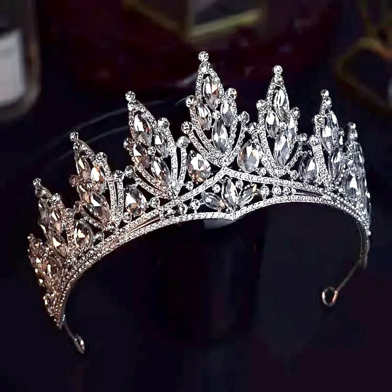 Thyme - Silver Wedding Rhinestone Tiara