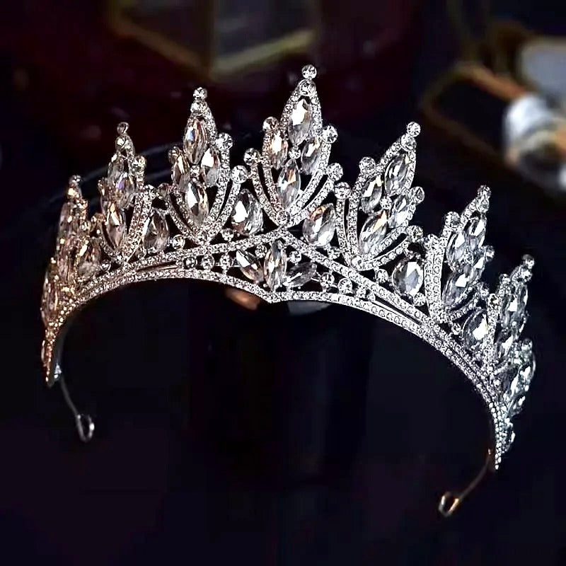Thyme - Silver Wedding Rhinestone Tiara