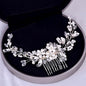 "Roseann" - Pearl and Crystal Bridal Hair Comb - Available in Silver, Rose Gold and Yellow Gold