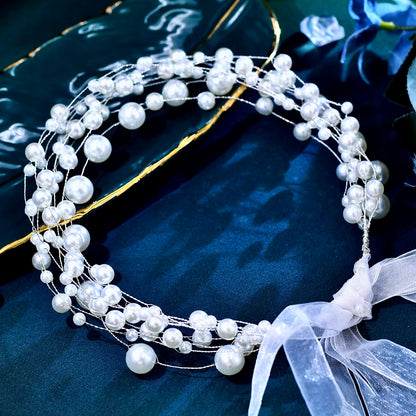 "Glam" - Pearl Bridal Headband