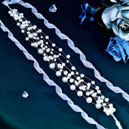 "Glam" - Pearl Bridal Headband
