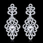 "Charlene" - Silver Rhinestone Bridal Earrings