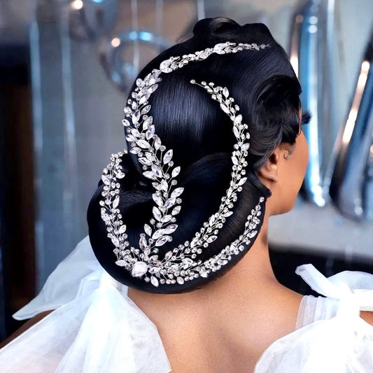 Dalyanah - Silver Rhinestone Bridal Headdress
