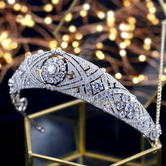 Meghan - Silver Crystal Bridal Tiara
