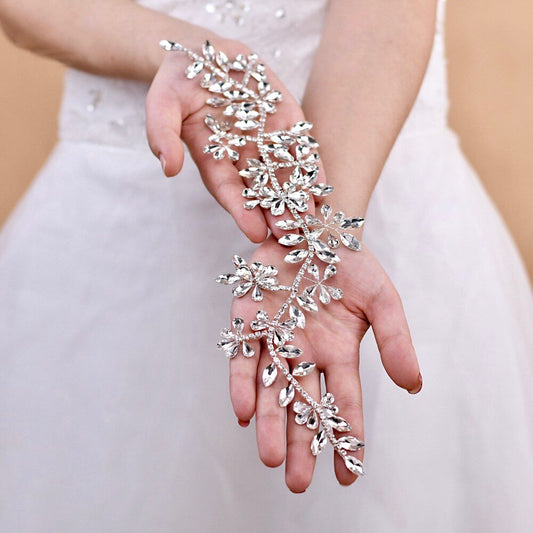 Dulce - Silver Crystal Bridal Hair Accessory