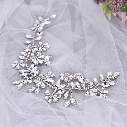 Dulce - Silver Crystal Bridal Hair Accessory