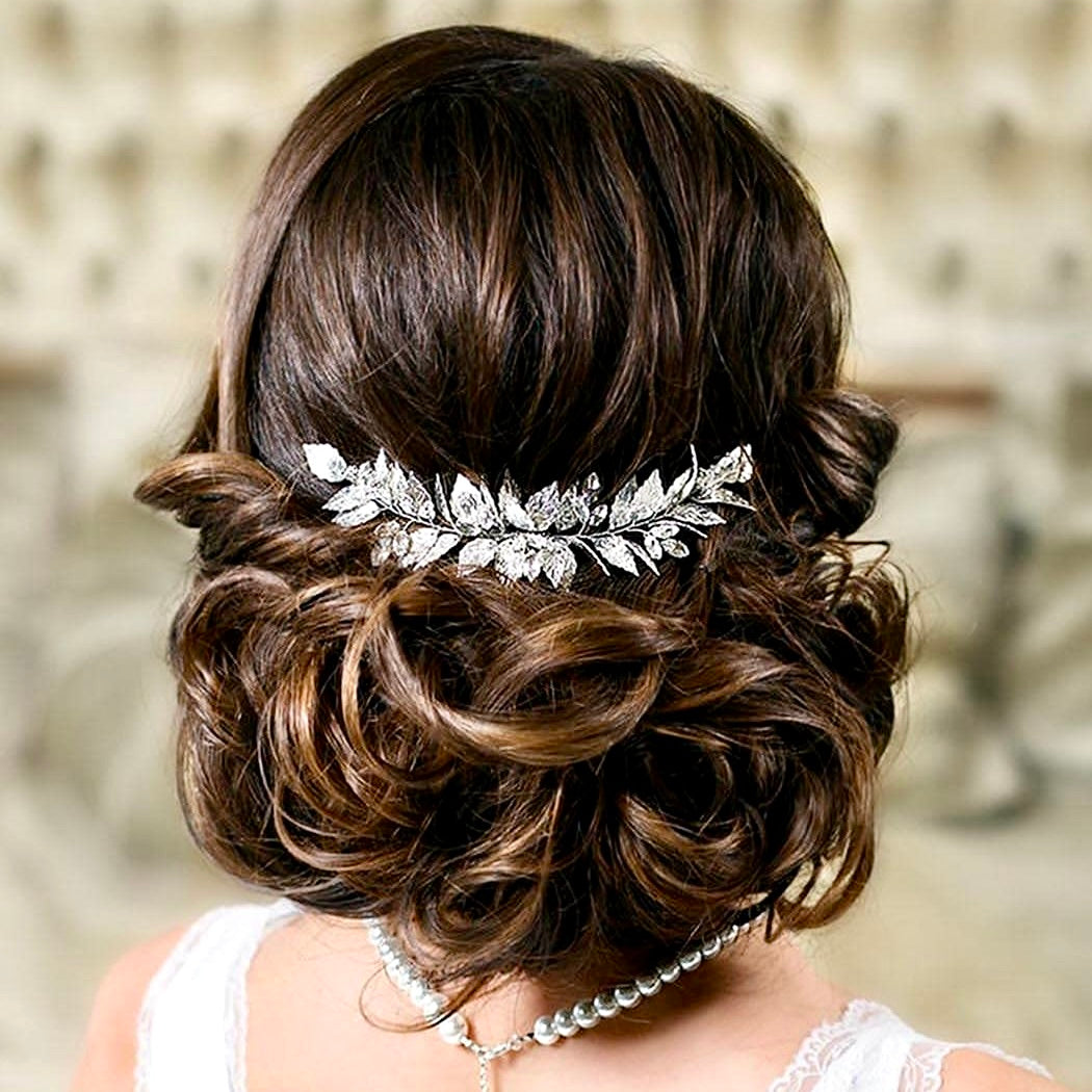 "Berta" - Silver Leaf Bridal Hair Comb