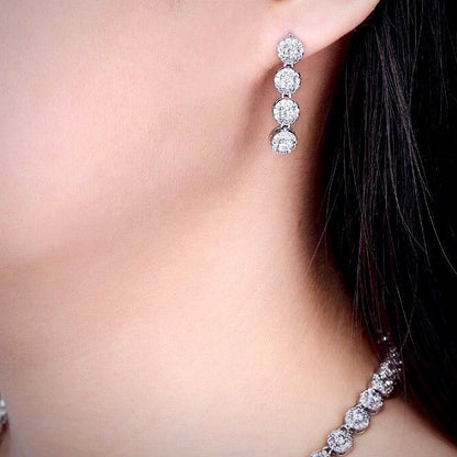 Whitney - Silver Cubic Zirconia Bridal Jewelry Set