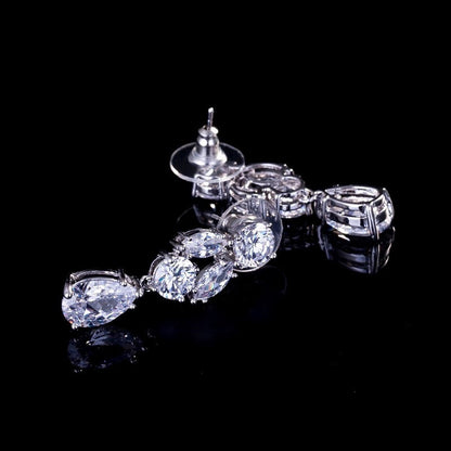 Rhiannon - Silver Cubic Zirconia Bridal Jewelry Set