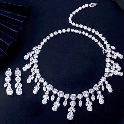 Rhiannon - Silver Cubic Zirconia Bridal Jewelry Set