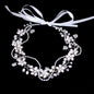 "Karen" - Silver Pearl and Crystal Bridal Headband