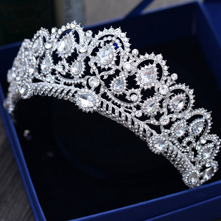 Chrysta - Rhinestone Bridal Tiara - Available in Silver, Rose Gold and Yellow Gold