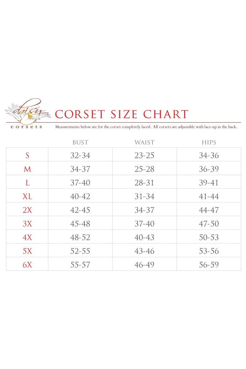 Top Drawer 4 PC Black/Red Premium Pirate Corset Costume