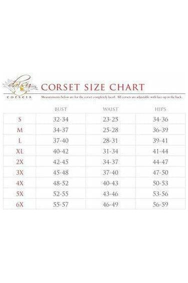 Top Drawer Blue/Purple Holo Steel Boned Underbust Corset