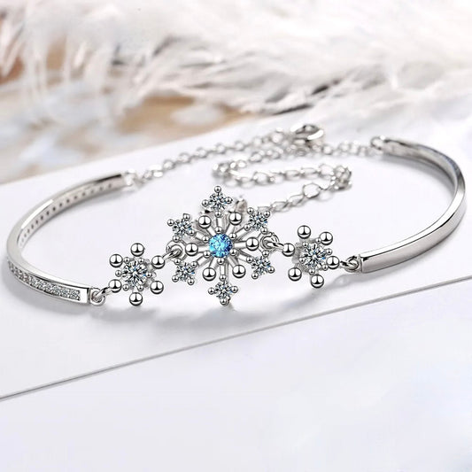 Minou - Snowflake Blue Bridal Bracelet