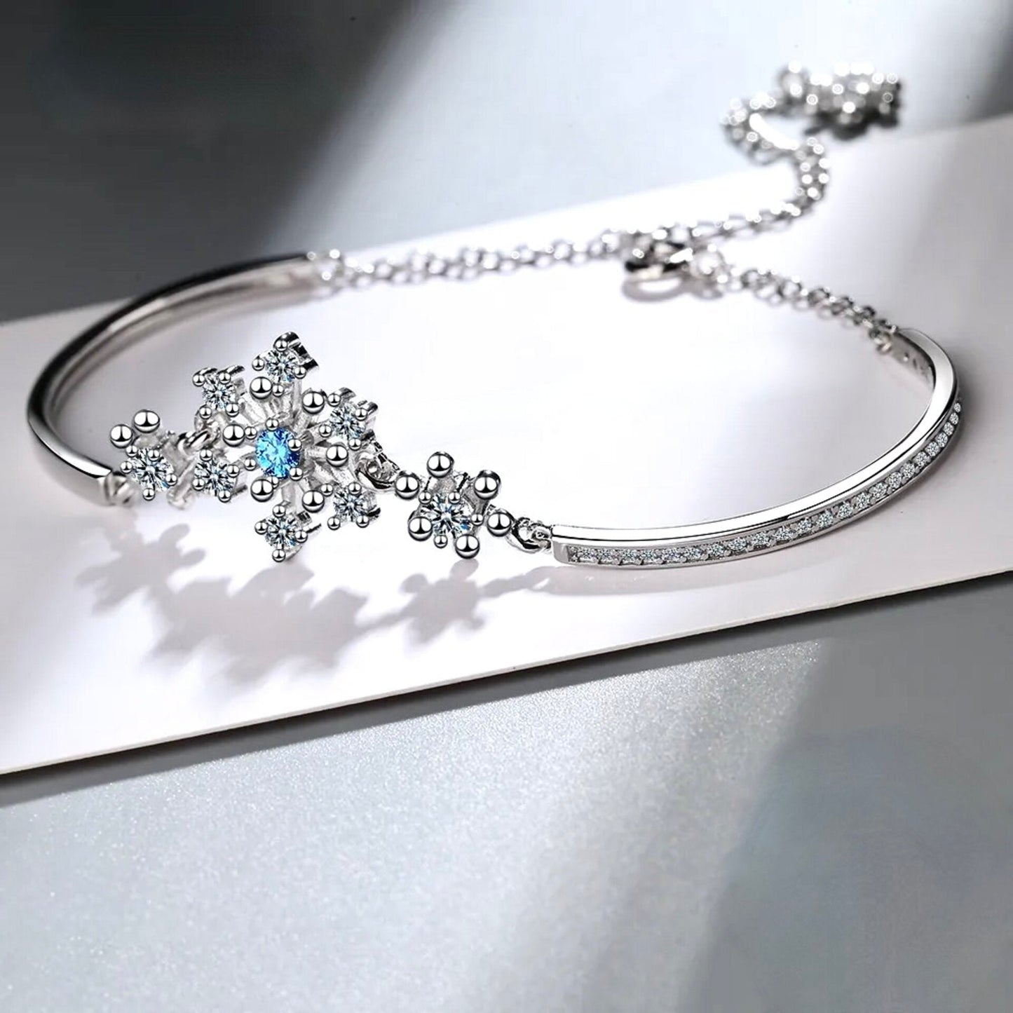 Minou - Snowflake Blue Bridal Bracelet