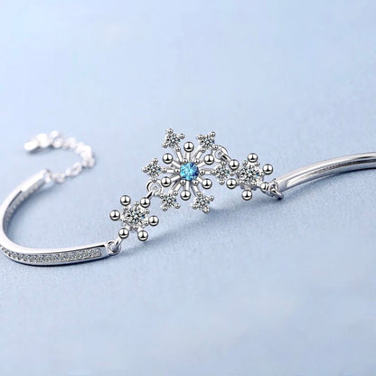 Minou - Snowflake Blue Bridal Bracelet
