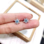 Minou - Snowflake Blue Bridal Stud Earrings