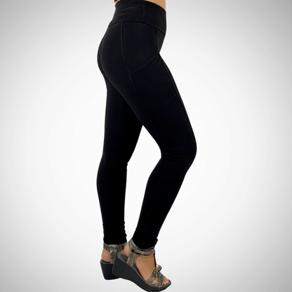 A Perfect Fit Solid Pocket Leggings Made in USA