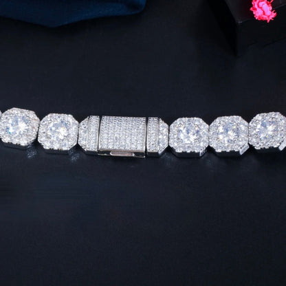 Soraya - Square Cubic Zirconia Bridal Bracelet