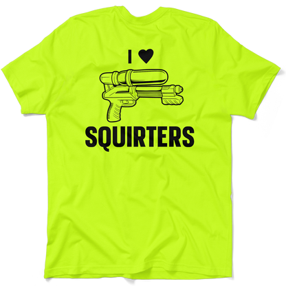 I Love Squirters - Safety Yellow Hi-Vis T-Shirt