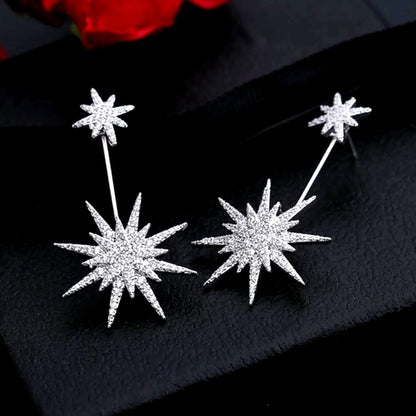 Viera - Star Cubic Zirconia Bridal Earring Jackets