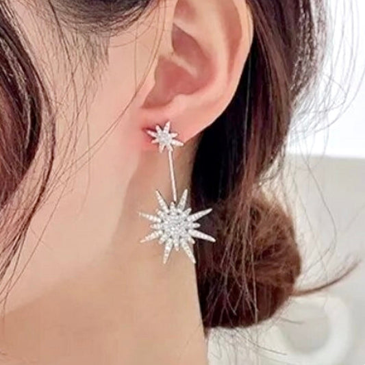 Viera - Star Cubic Zirconia Bridal Earring Jackets