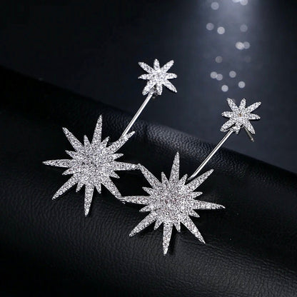 Viera - Star Cubic Zirconia Bridal Earring Jackets