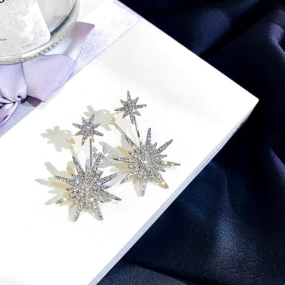Viera - Star Cubic Zirconia Bridal Earring Jackets
