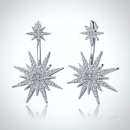 Viera - Star Cubic Zirconia Bridal Earring Jackets