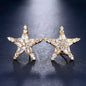 "Nova" - Cubic Zirconia Star Bridal Earrings - Available in Silver, Rose Gold and Yellow Gold