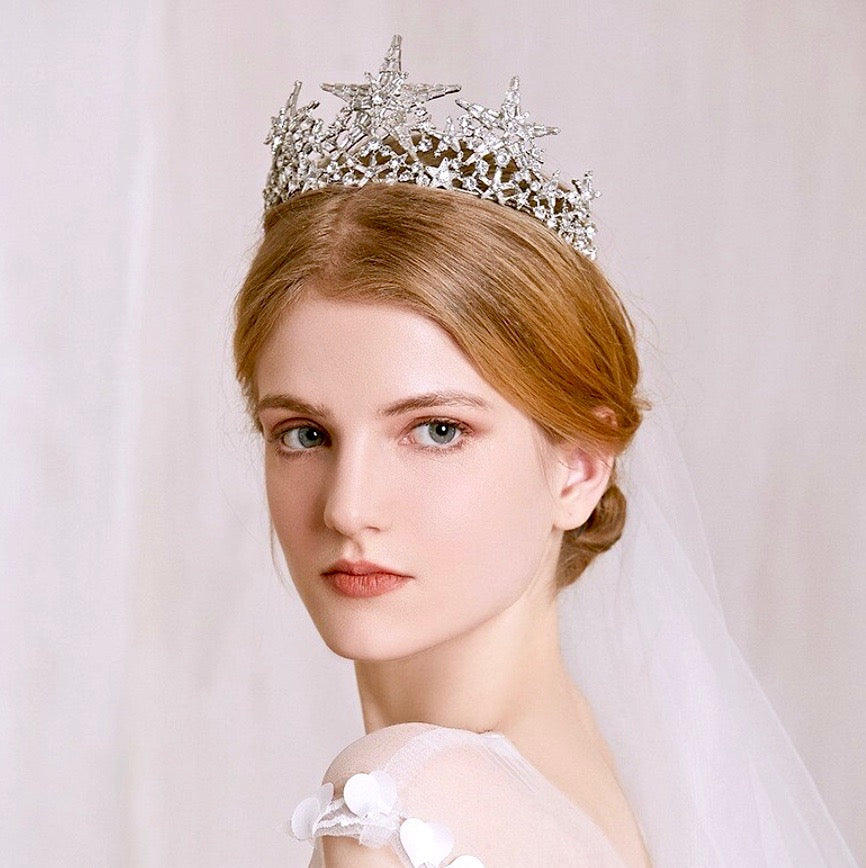 Andromeda - Star Wedding Tiara - Available in Gold and Silver