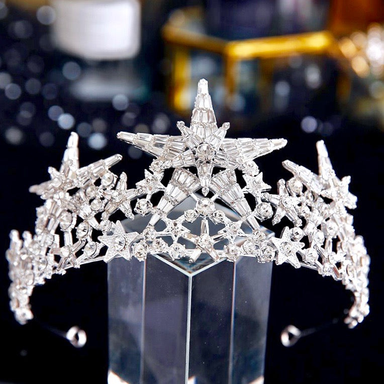 Andromeda - Star Wedding Tiara - Available in Gold and Silver