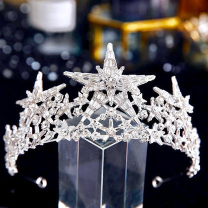 Andromeda - Star Wedding Tiara - Available in Gold and Silver