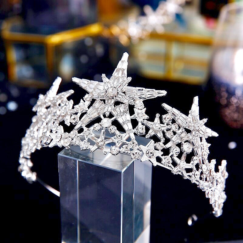 Andromeda - Star Wedding Tiara - Available in Gold and Silver
