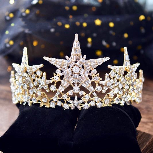 Andromeda - Star Wedding Tiara - Available in Gold and Silver