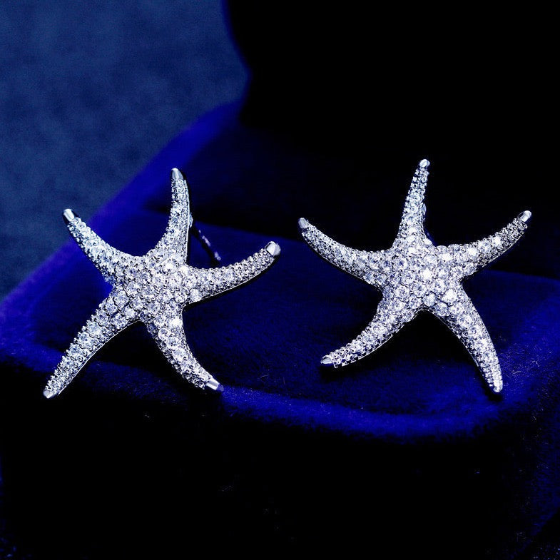 Marbella - Pearl and Crystal Sea Star Bridal Earrings