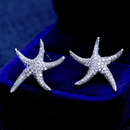 Marbella - Pearl and Crystal Sea Star Bridal Earrings