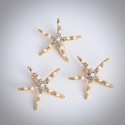 "Alani" - Starfish Bridal Hair Clip - Available in Gold and Silver