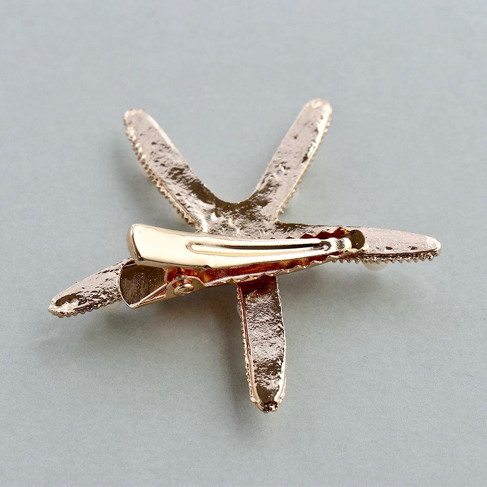 "Alani" - Starfish Bridal Hair Clip - Available in Gold and Silver