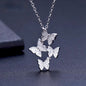 Bettina - Sterling Silver Butterfly Bridal Necklace - Available in Silver and Rose Gold