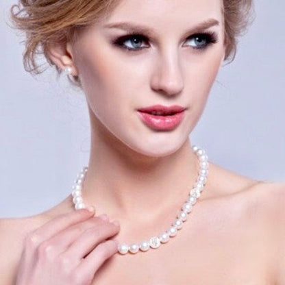 "Kendall" - Natural Freshwater Pearl and Sterling Silver 3-Piece Bridal Jewelry Set