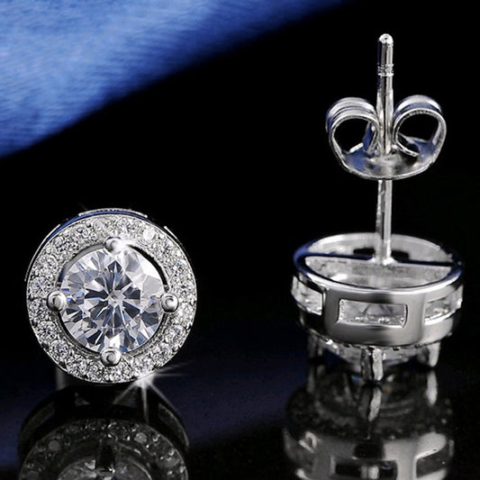 "Pandora" - Cubic Zirconia Stud Earrings - Available in Silver, Rose Gold and Yellow Gold