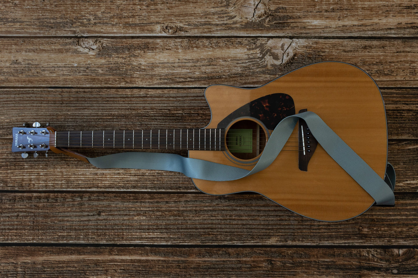 Succulent Blue Guitar Strap