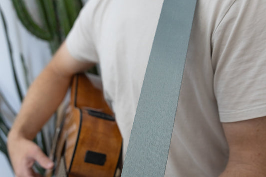 Succulent Blue Guitar Strap